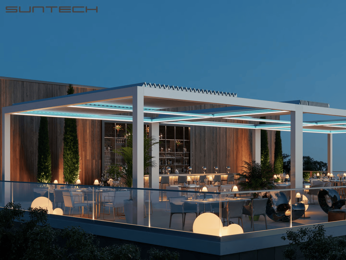 Exklusive Glas-Terrassenüberdachungen von SUNTECH Sonnenschutzsysteme GmbH