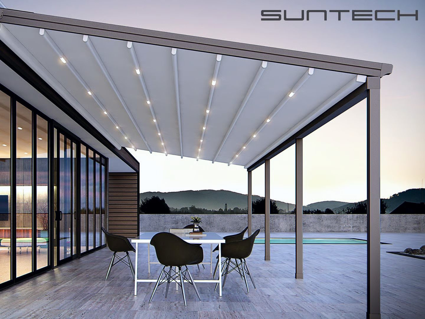 Elegante Pergola-Systeme von SUNTECH Sonnenschutz
